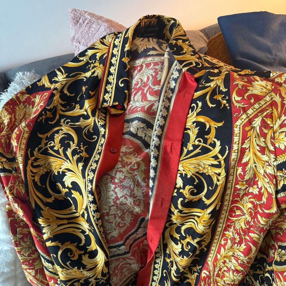 Versace Silk Button Down